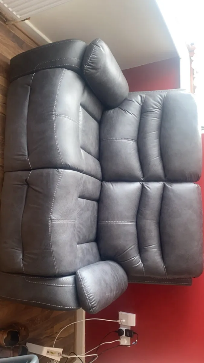 GREY fabric 2 seater recliner Couch - Image 1