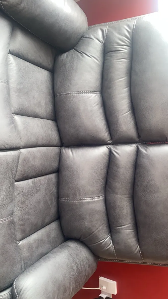 GREY fabric 2 seater recliner Couch - Image 3