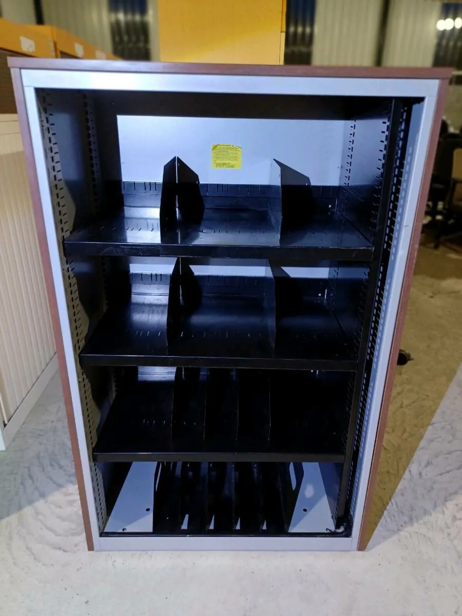 Steel Filing Cabinet - Wooden Top & Sides - Image 1