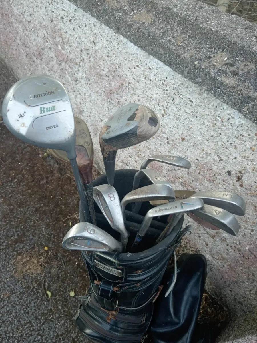 Golf set in Slazenger vintage bag - Image 3
