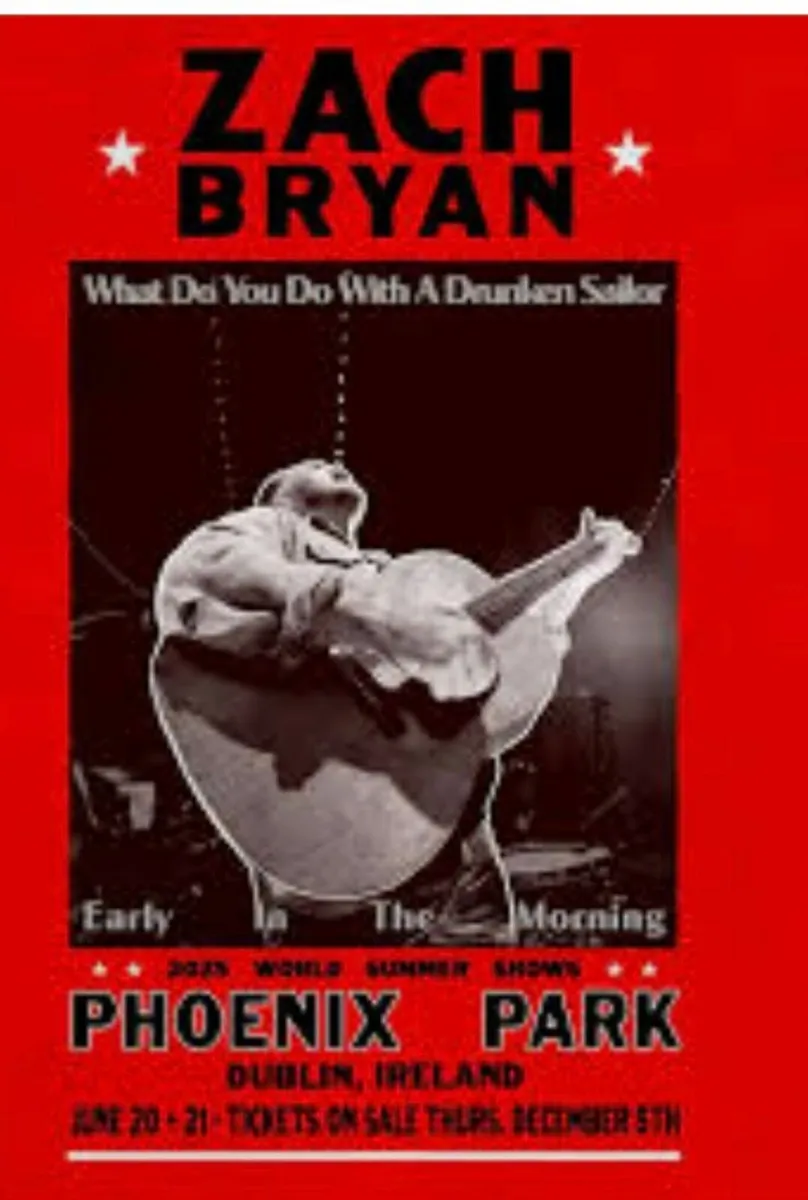 Zach bryan tickets x 2 gold circle Fri night - Image 1