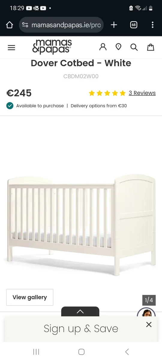 Mama's and Papa's Cot bed