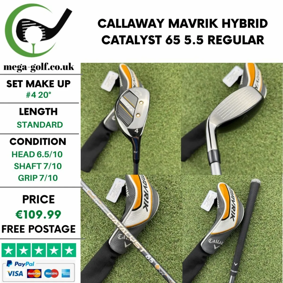 CALLAWAY MAVRIK HYBRID / #4 20° / REGULAR - Image 1