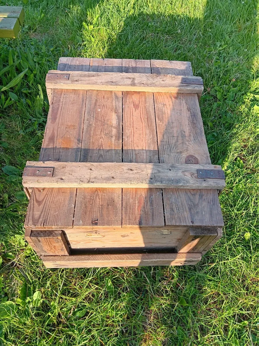 Rustic wooden tool box - Image 1