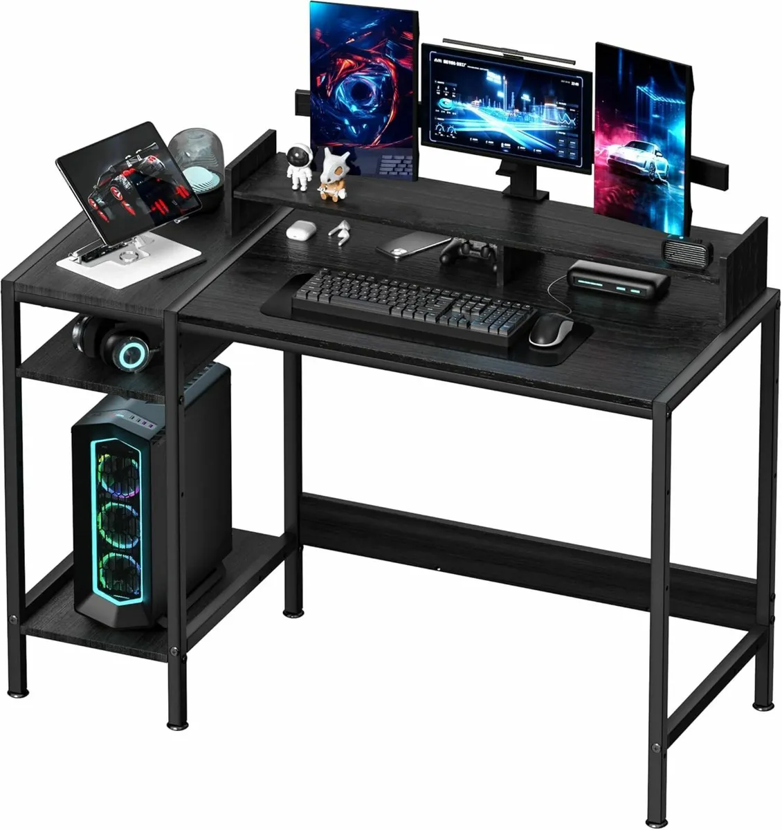 Gaming Computer Desk Office Storage Shelf 120x50cm - Image 1