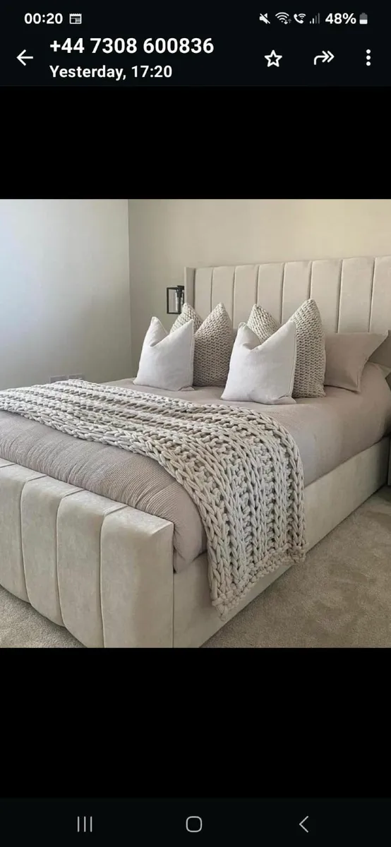New Ottoman Storage Beds Frame Gas Lift  Beds - Image 2