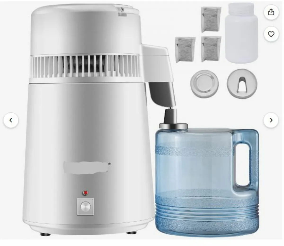 4L Pure Water Distiller 1L/h Water Purifier Filter - Image 1