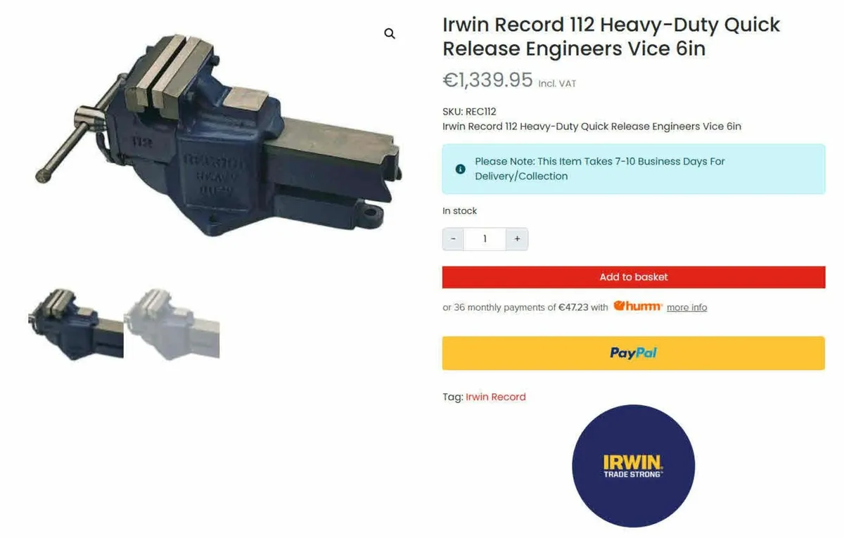 Record 111 Heavy Duty Bench Vice - Image 3