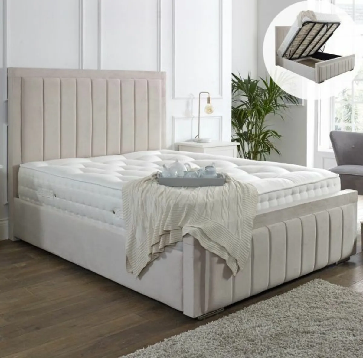 New Ottoman Storage Beds Frame Gas Lift  Beds - Image 2