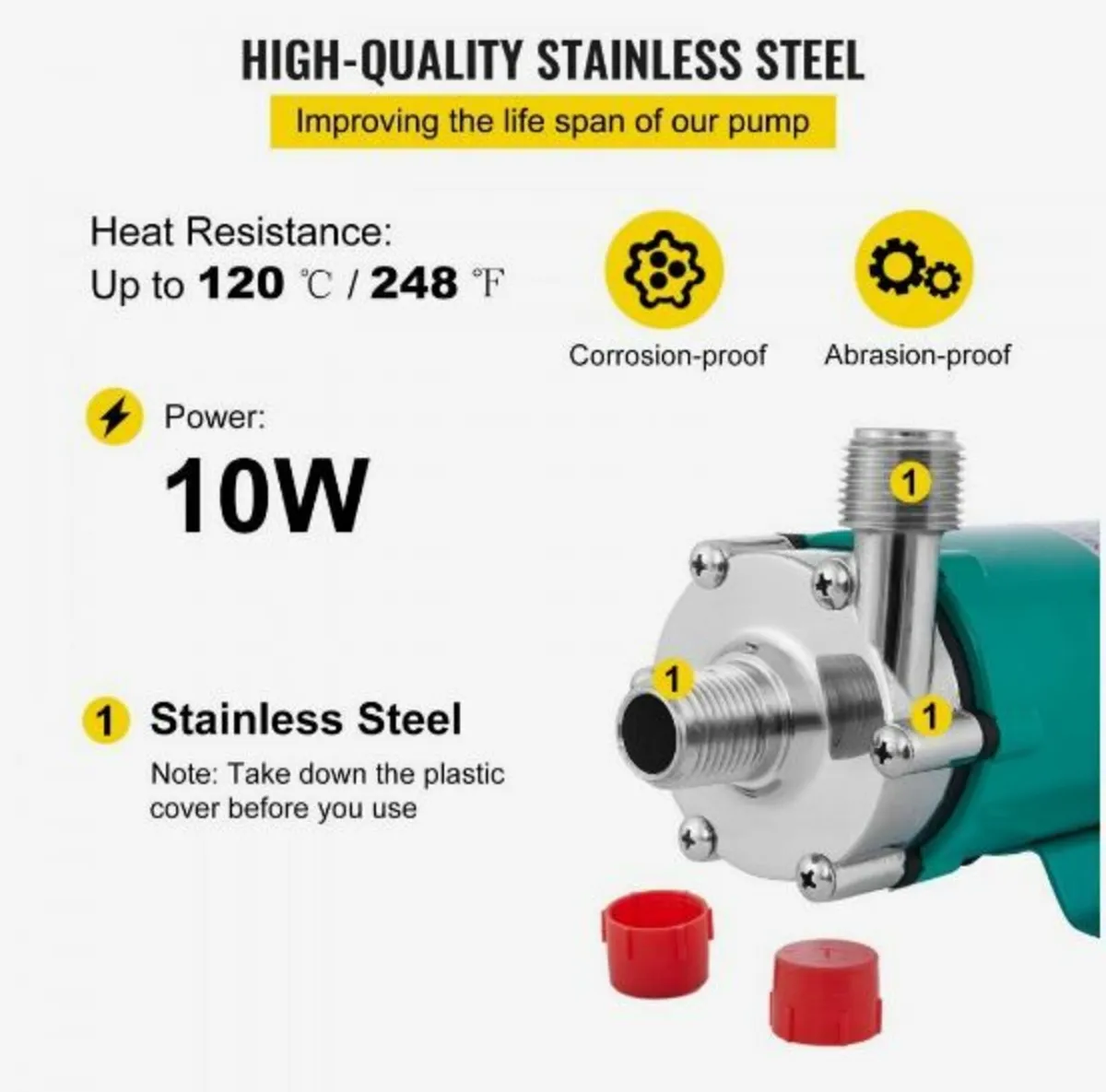 Magnetic Beer Pump with Food MP-15RP Grade Well - Image 4