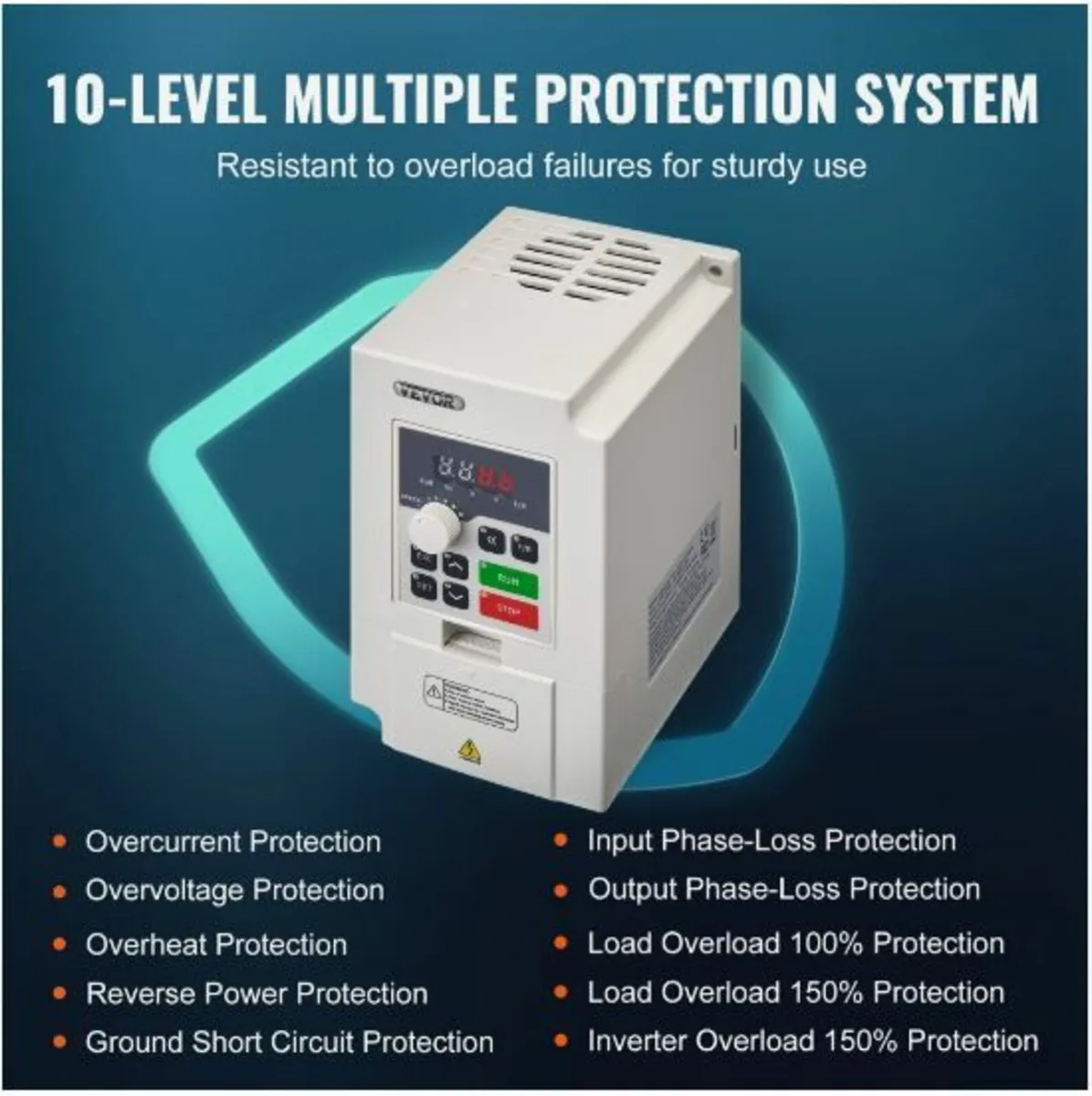 VFD 4HP 3KW 14A 1 or 3 Phase AC 220V Input - Image 2