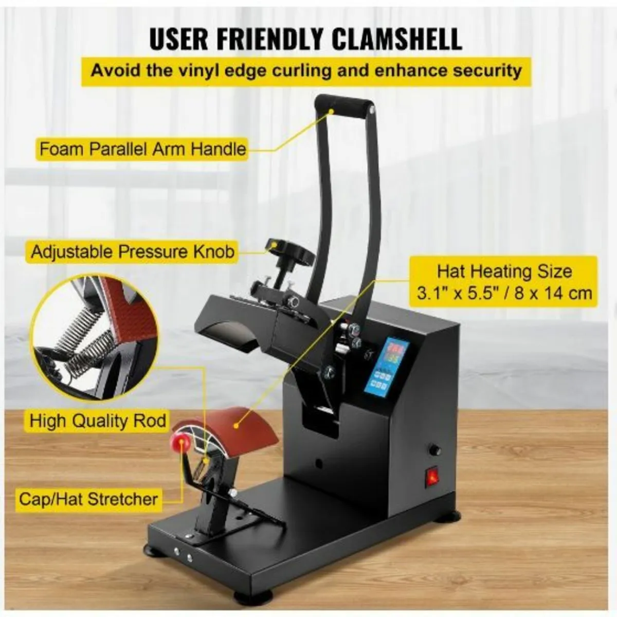 Hat Heat Press 5.5 x 3.5 inch Heat Press Machine - Image 4