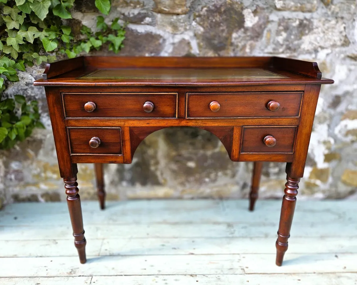 Victorian Kneehole Desk- Circa 1880 - Image 1
