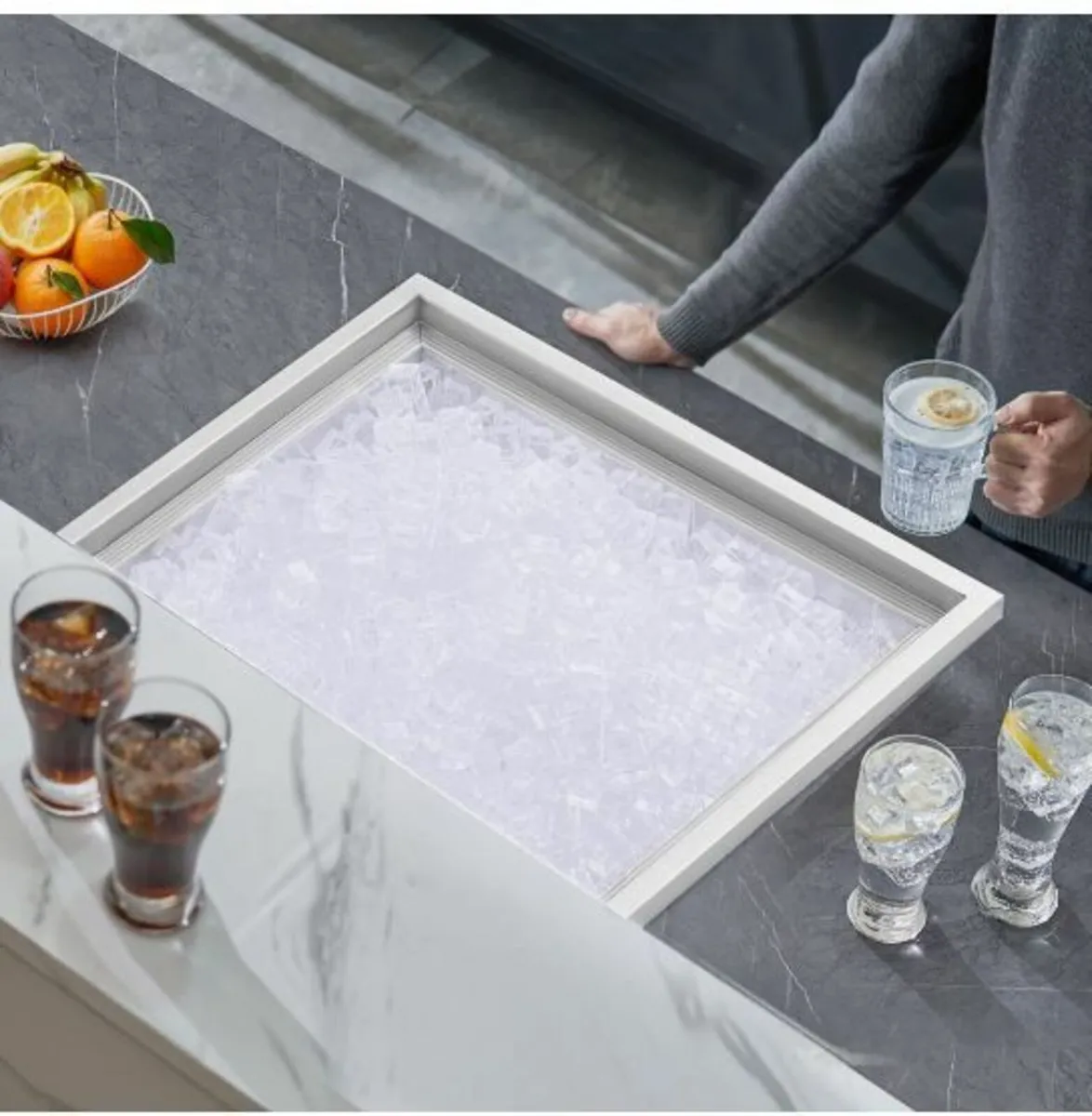 Drop in Ice Chest, 21"L x 17"W x 18"H Stainless - Image 2