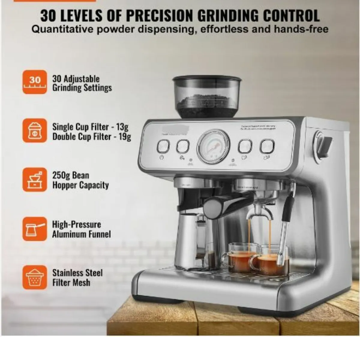 Espresso Machine with Grinder - Image 4