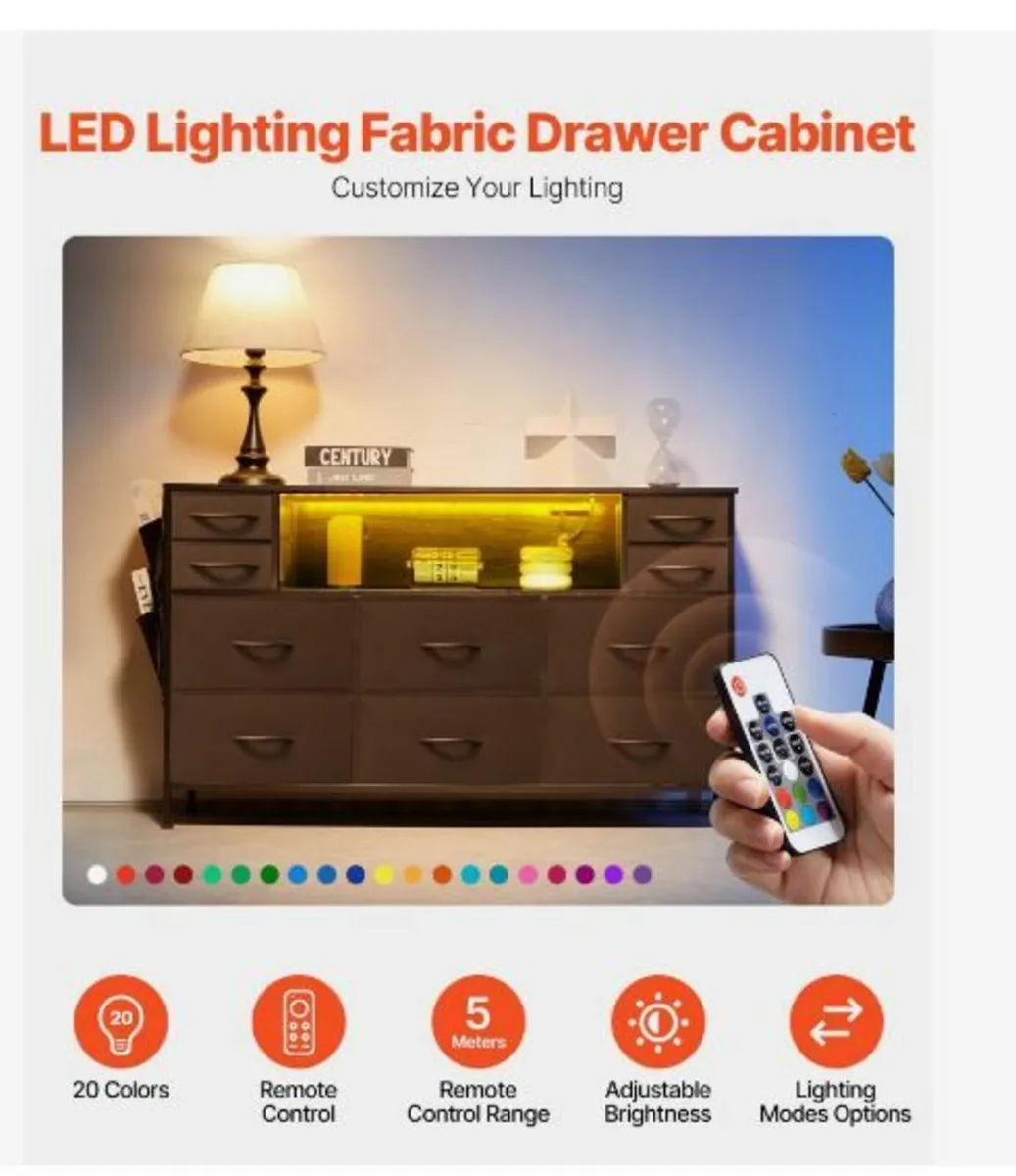 10 Fabric Drawer Dresser - Image 4