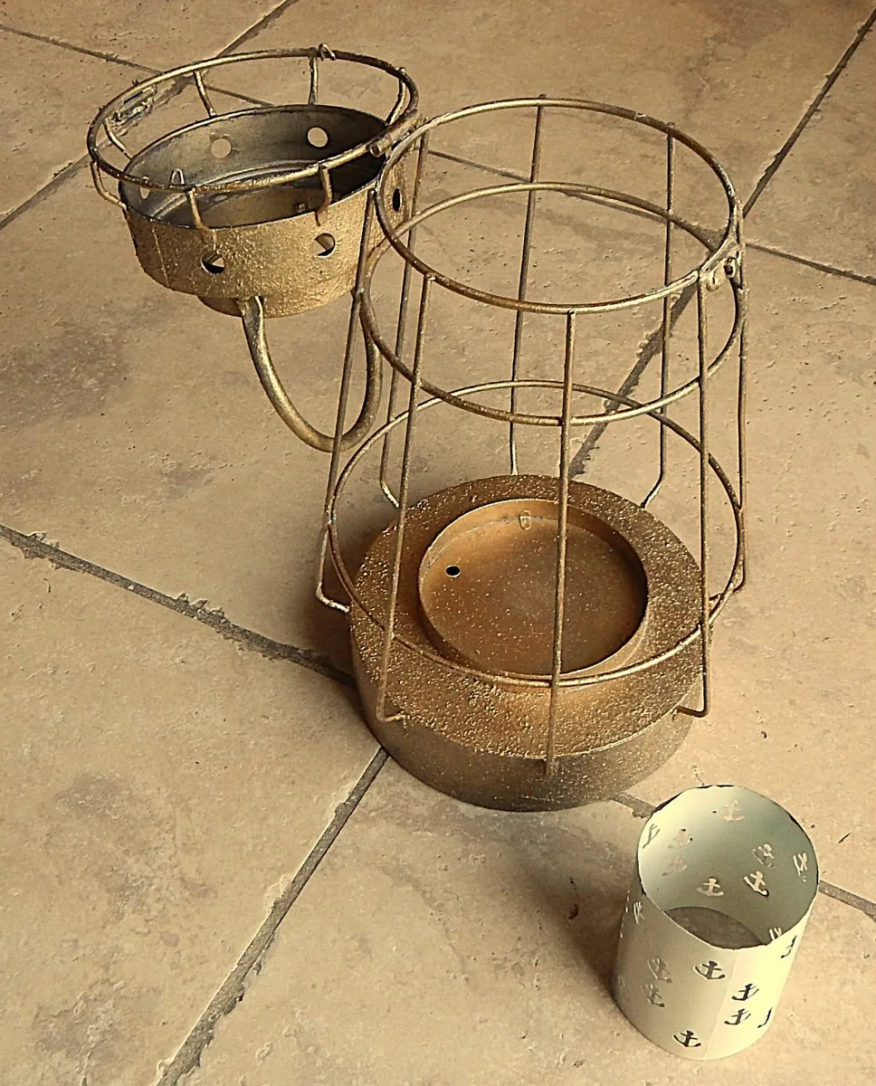Metal Cage Candle Lantern - Image 2
