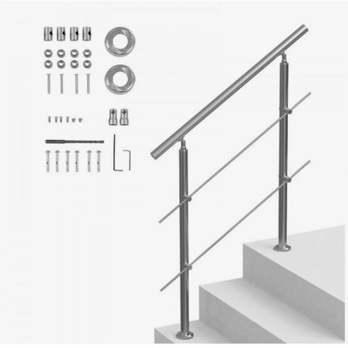 39.4in Handrails for Outdoor Steps 2 - Image 1