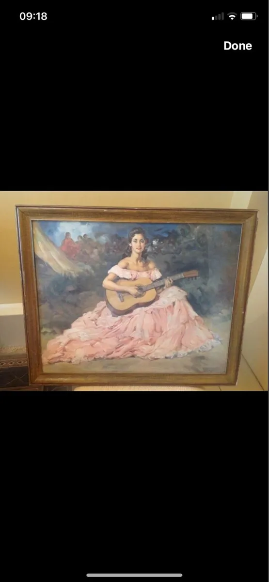 Antique Picture- La Guitarista - Image 1