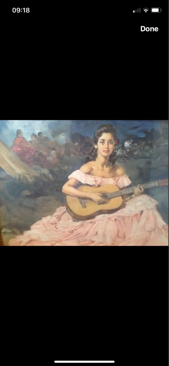Antique Picture- La Guitarista - Image 2