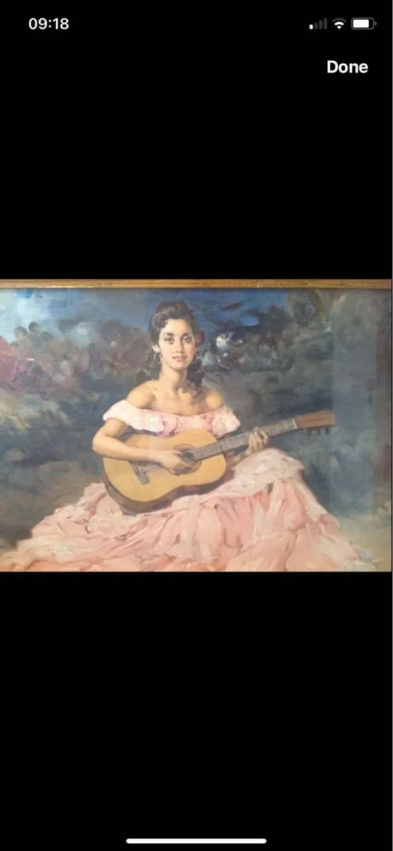 Antique Picture- La Guitarista - Image 3