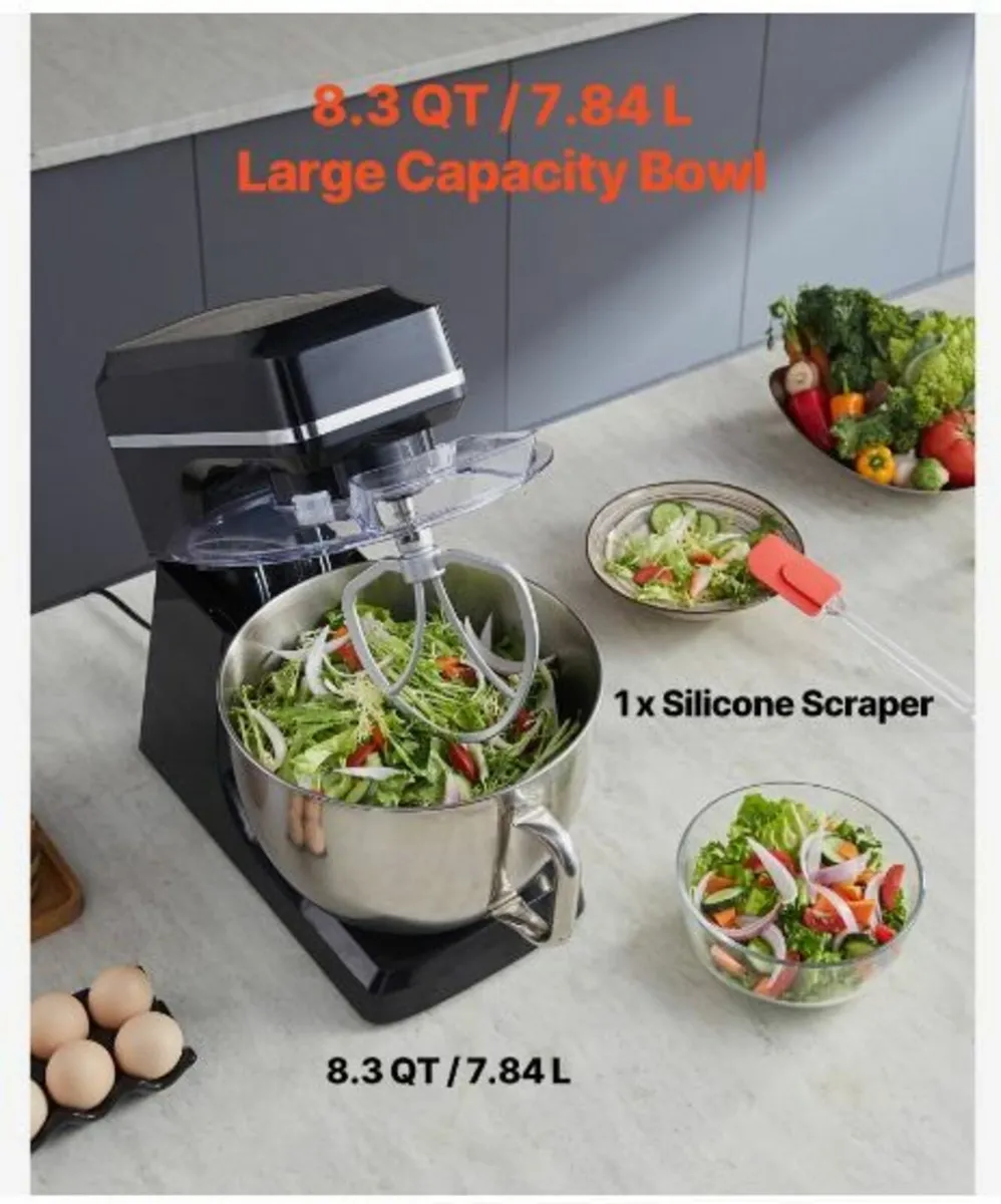 Stand Mixer 8.3 QT Electric Dough Mixer 1400W - Image 3