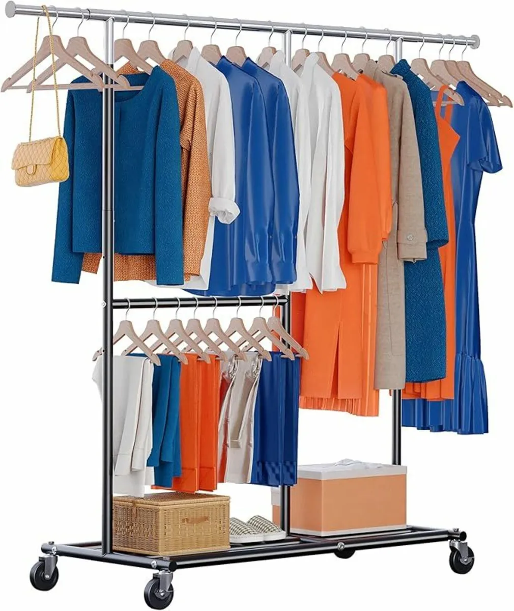 Heavy Duty Clothes Rail, Sturdy 150KG Rack - Image 1