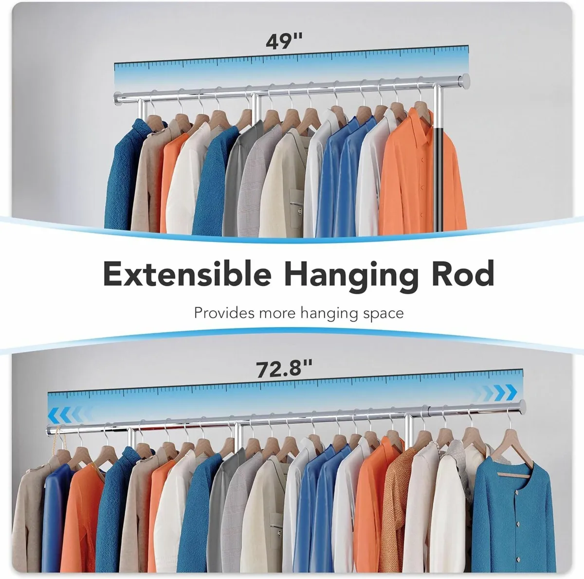 Heavy Duty Clothes Rail, Sturdy 150KG Rack - Image 2