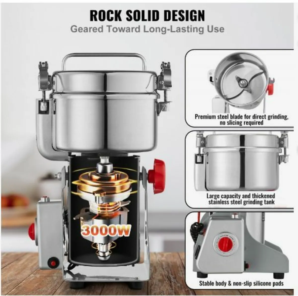 1000g Commercial Spice Grinder Electric - Image 3