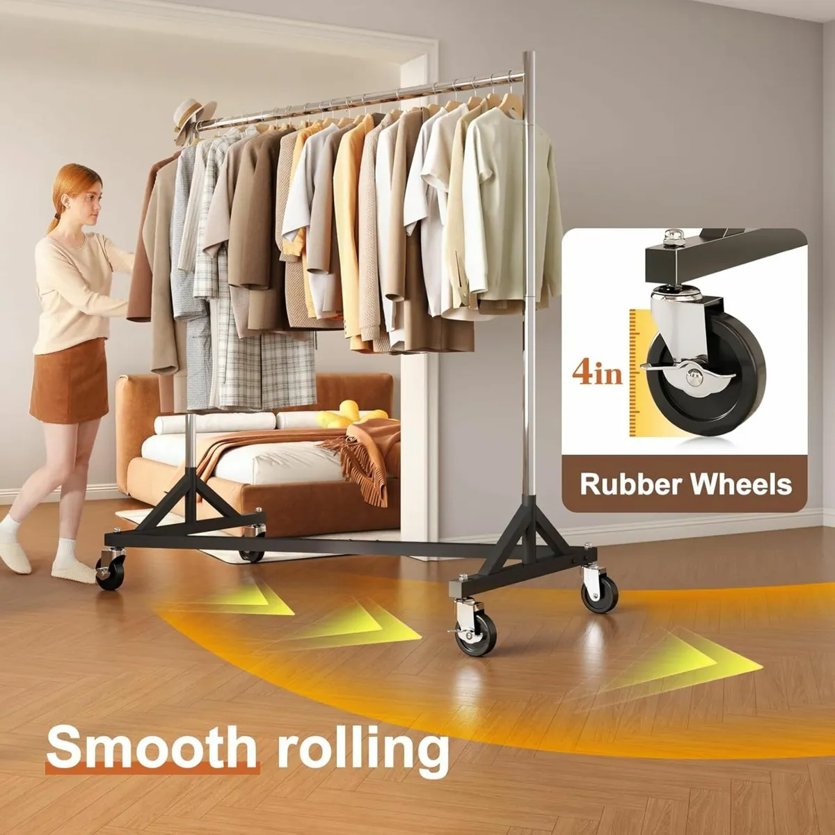 Commercial Garment 181kg Heavy Duty Clothes Rack - Image 3