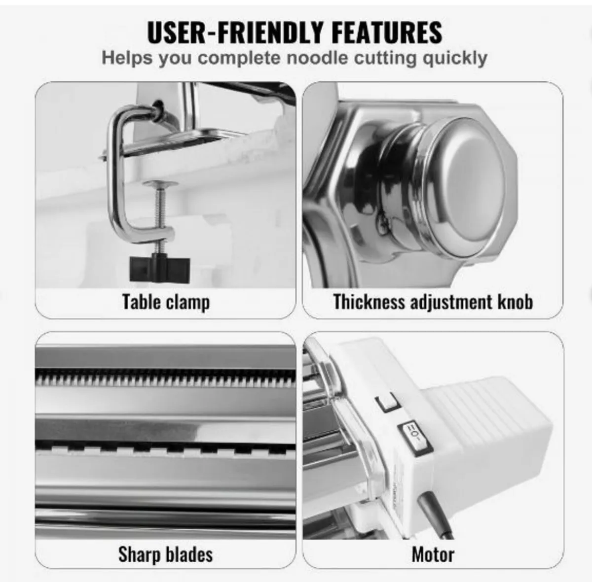 Electric Pasta Maker Machine, 9 Adjustable - Image 2