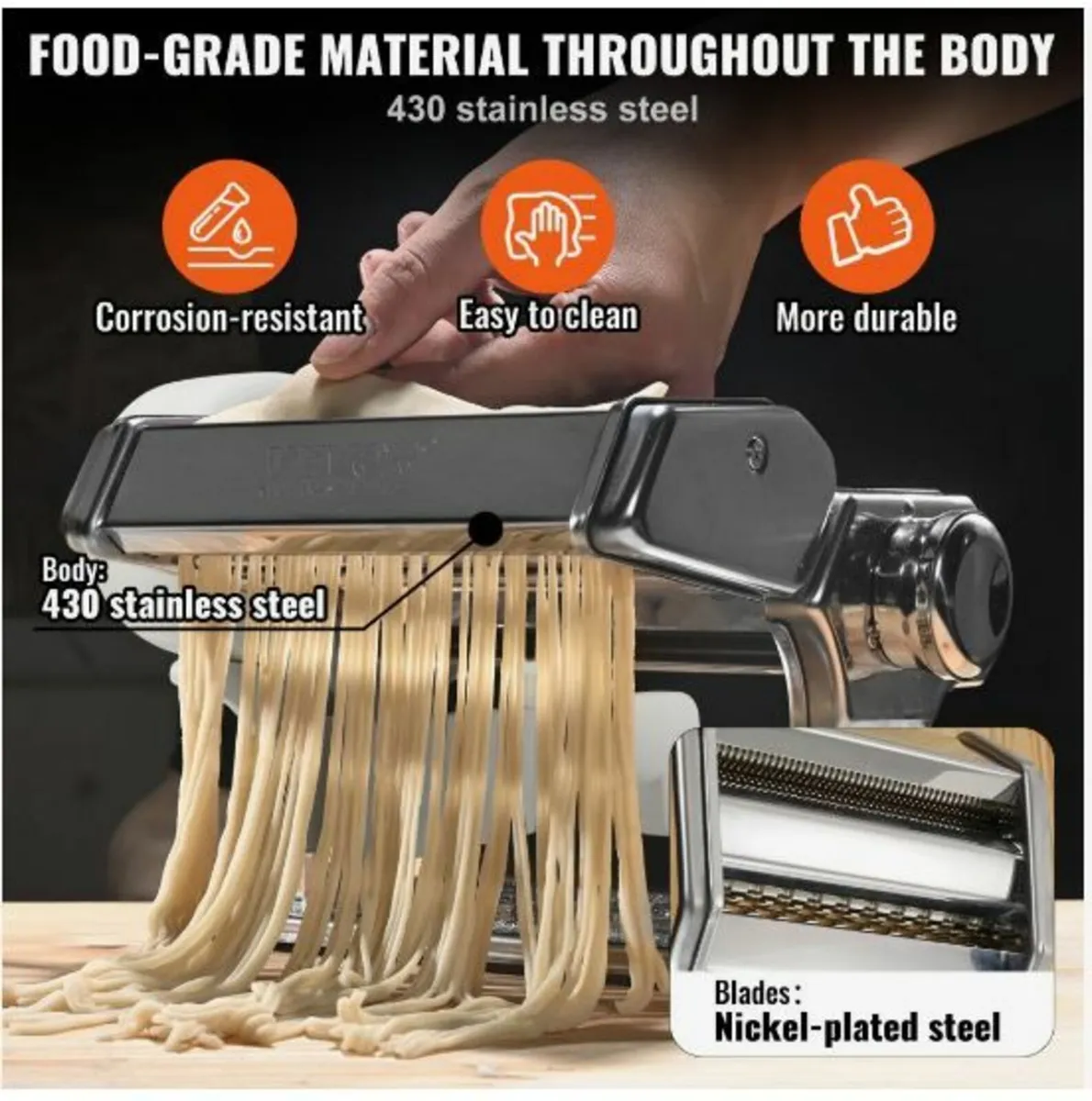 Electric Pasta Maker Machine, 9 Adjustable - Image 4