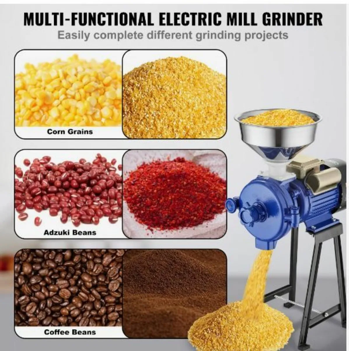 3000W Electric Grain Grinder Corn Wheat Flour - Image 3