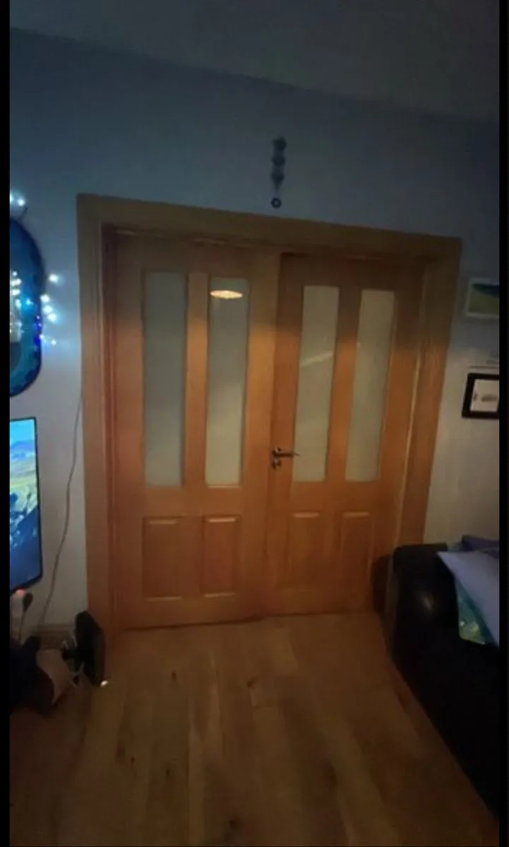 MODERN OAK DOUBLE DOORS - Image 1