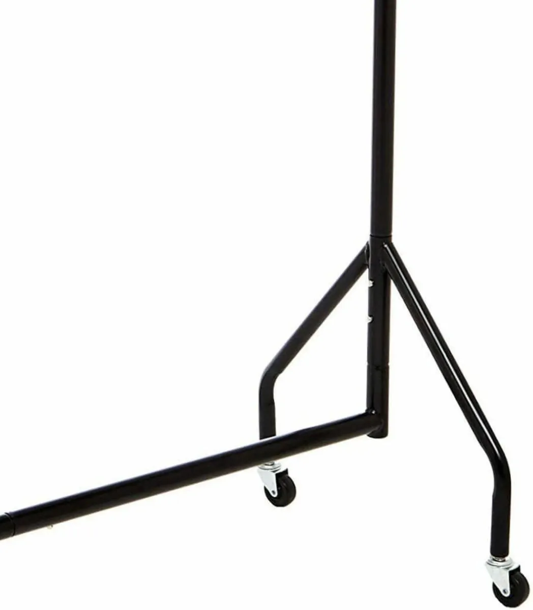 Heavy Duty 68kg Clothes Rail Garment Rail Black - Image 2