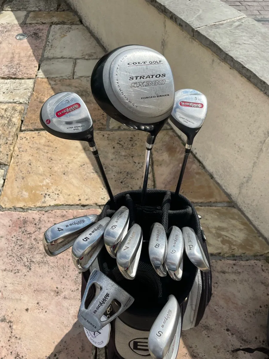 Full set of Men’s RH Golf clubs - bag + trolley - Image 1