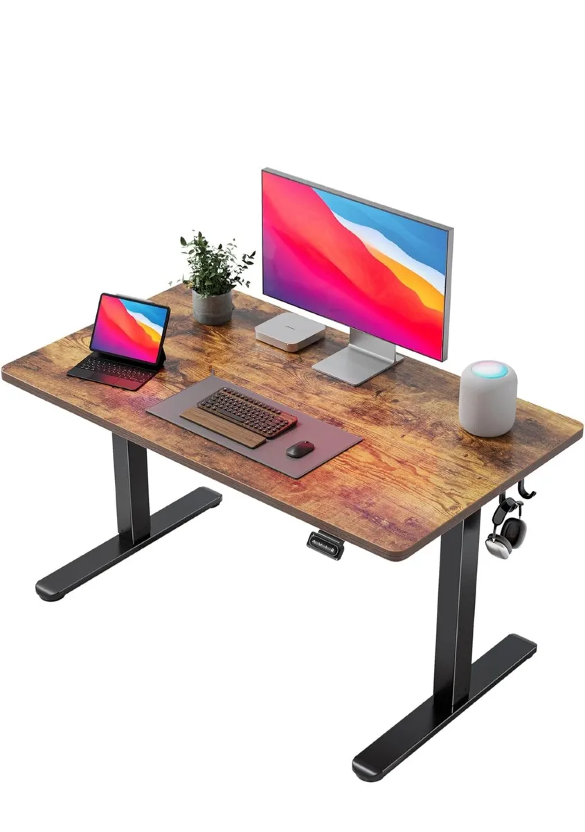 Electric Height Adjustable Standing Desk, 60x100cm - Image 1