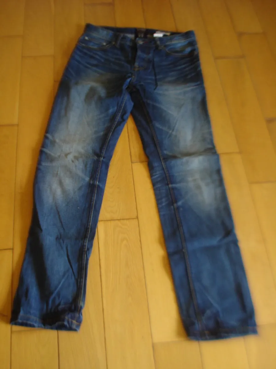 PULL & BEAR VINTAGE REULAR BLUE MENS JEANS. - Image 1