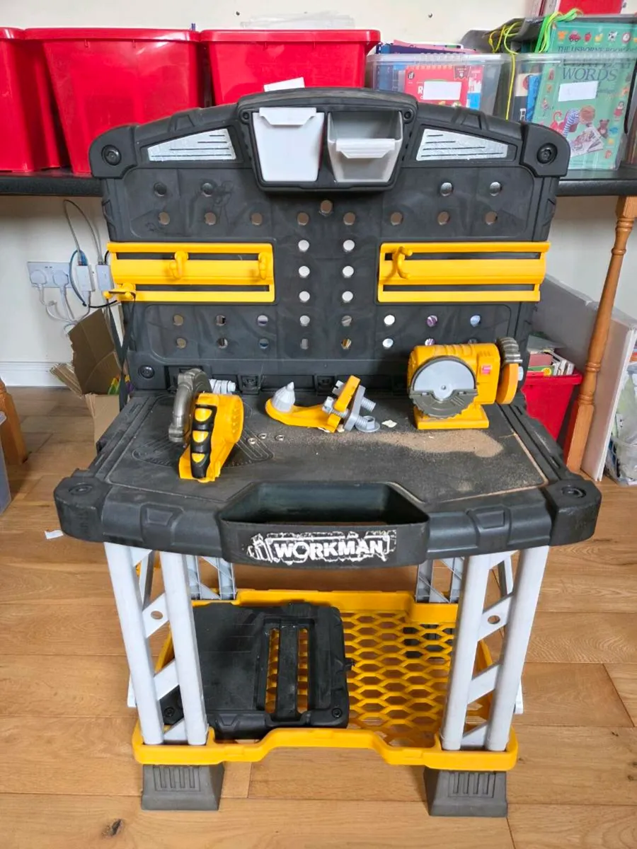 Kids toy work bench