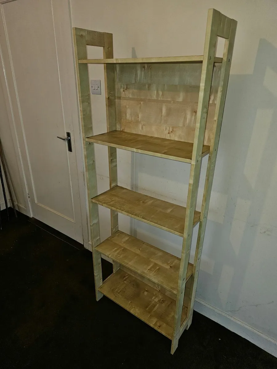 Modern 5-Shelf Wooden Bookcase / Shelving Unit - Image 2