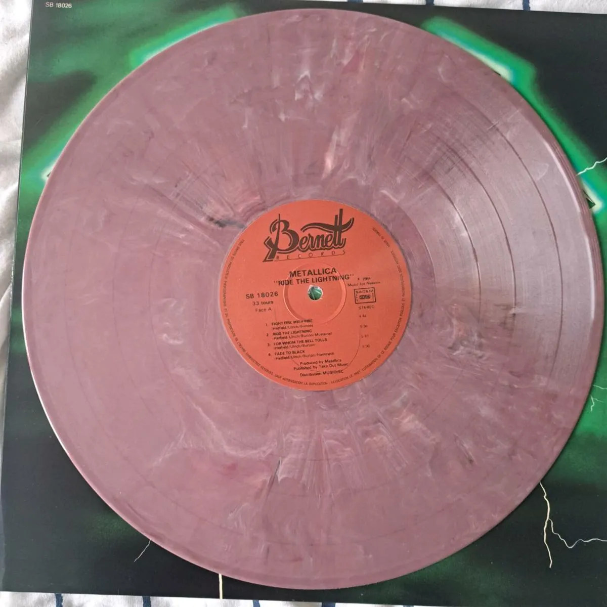Metallica green ride the lightning misprint vinyl - Image 3