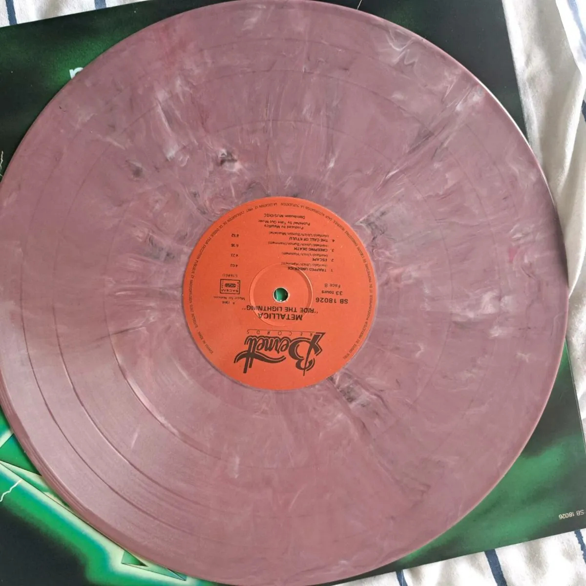 Metallica green ride the lightning misprint vinyl - Image 4
