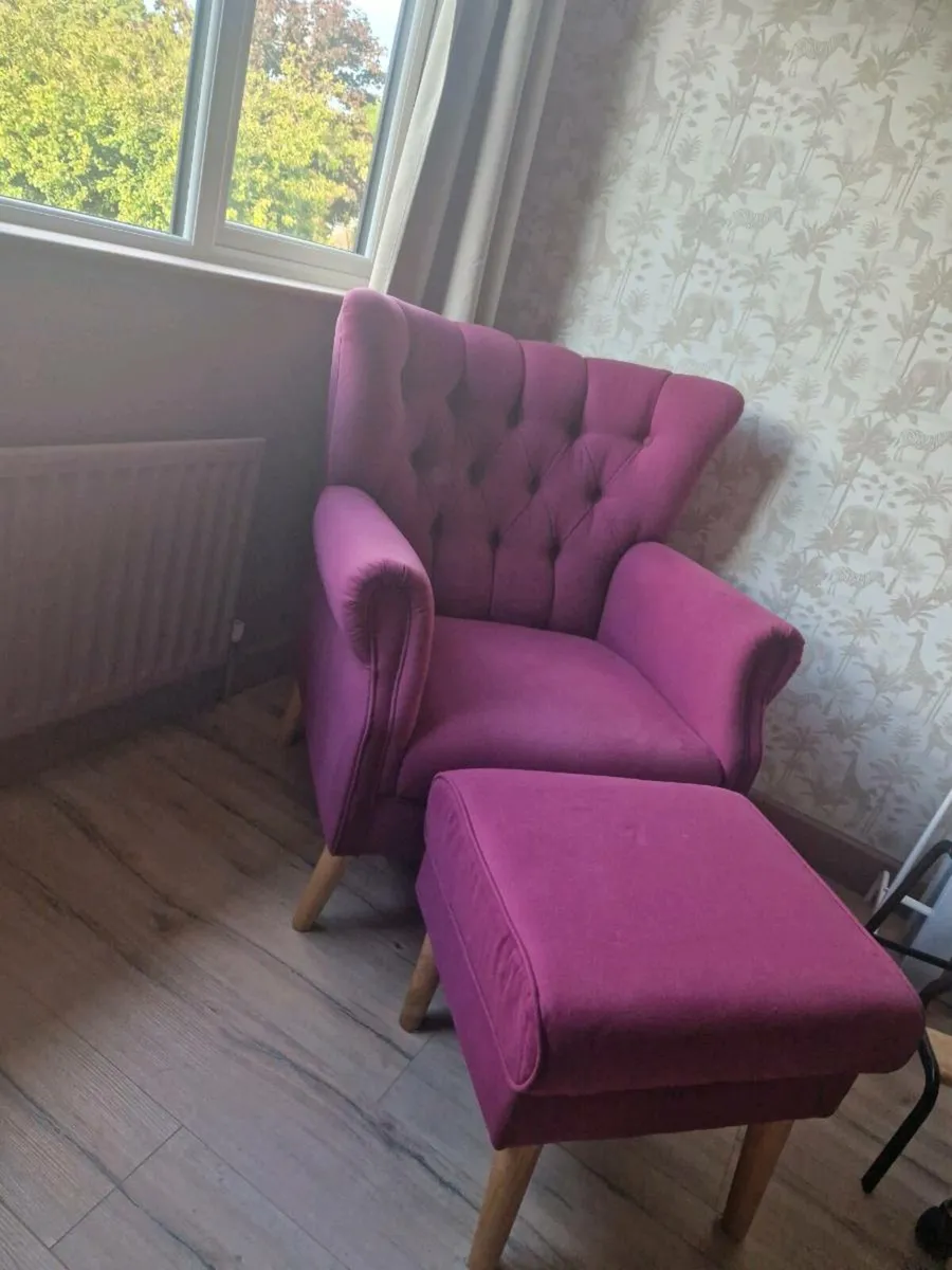 Armchair and Foot Stool - Image 2