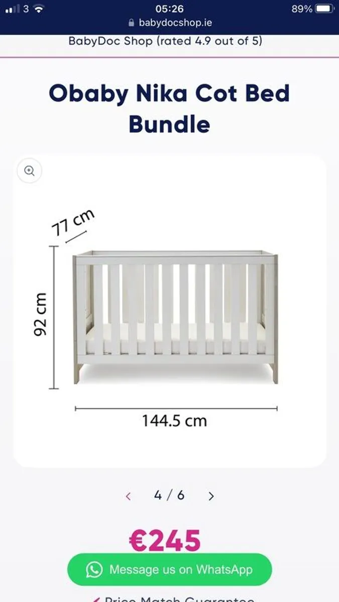 Cot bed, Rocking Chair, Co Sleeper, Bumble chair, Mattresses - Image 2