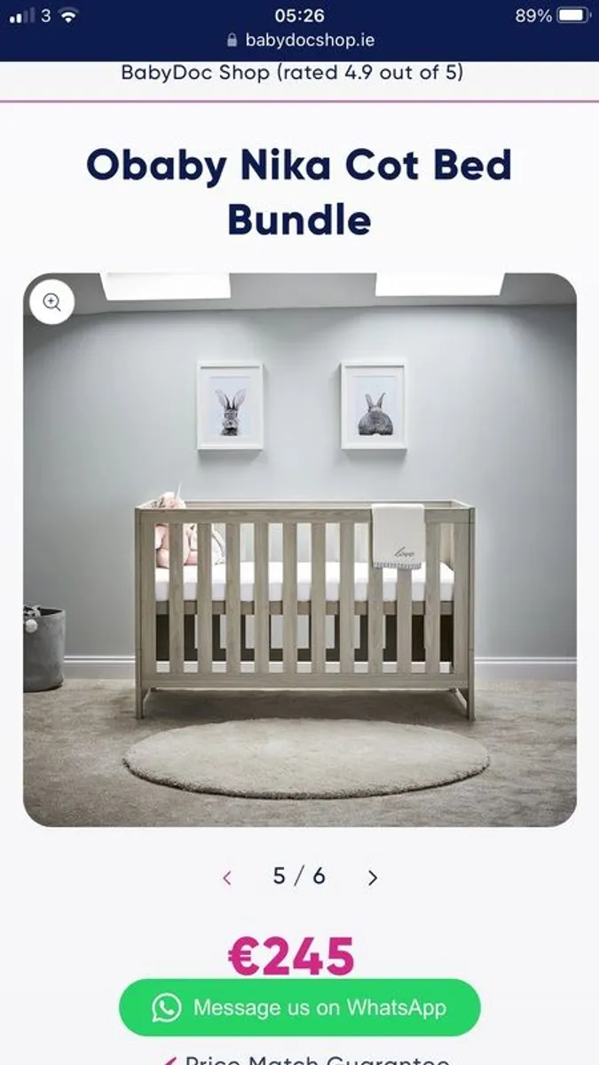 Cot bed, Rocking Chair, Co Sleeper, Bumble chair, Mattresses - Image 3
