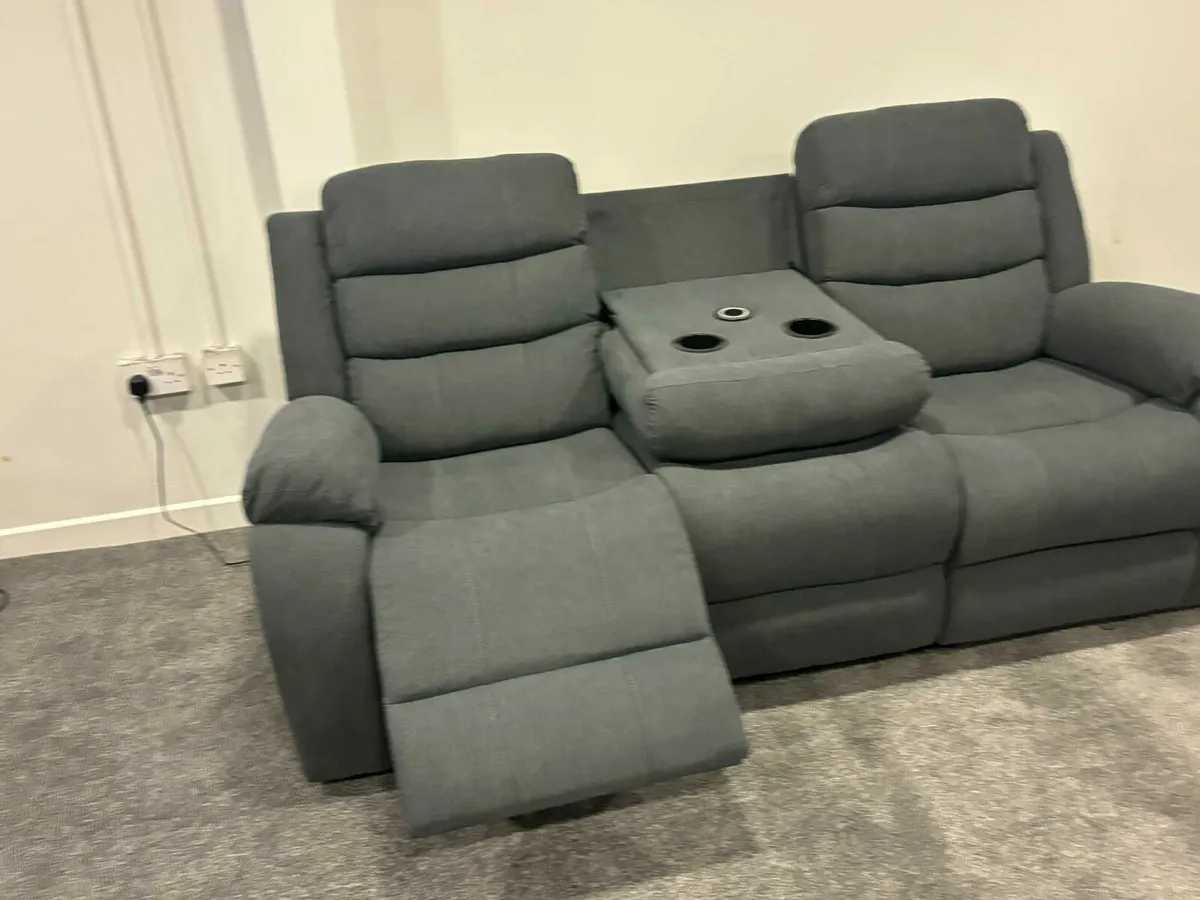 New 3+2 Electric Fabric Recliner - Image 4