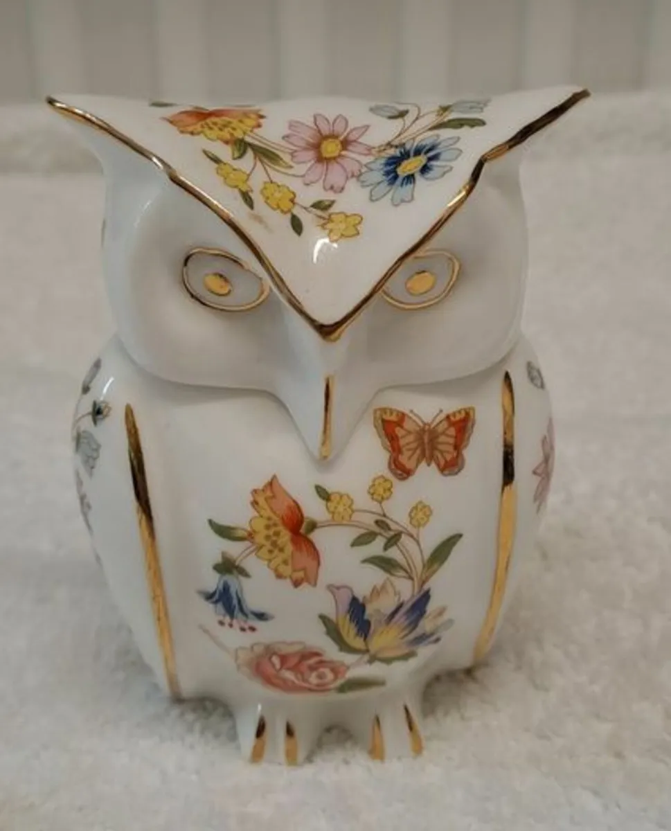 Aynsley Cottage Garden Owl Trinket box - Image 2