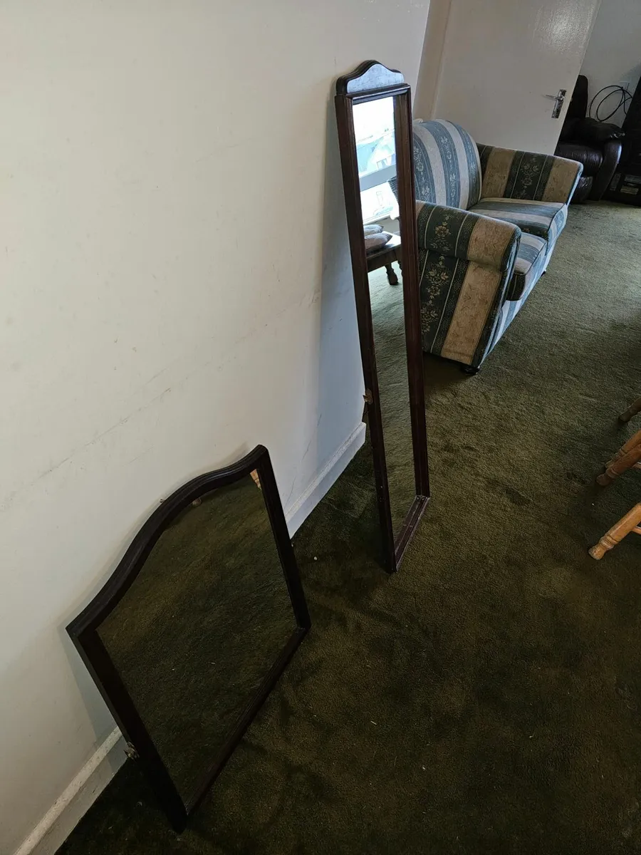 Two Wooden-Framed Mirrors - Image 3