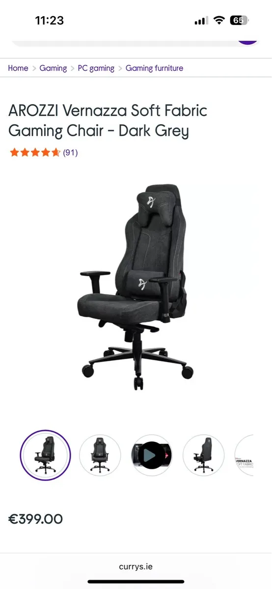 Gaming Chair (Arozzi Vernazza, cost €400) - Image 4