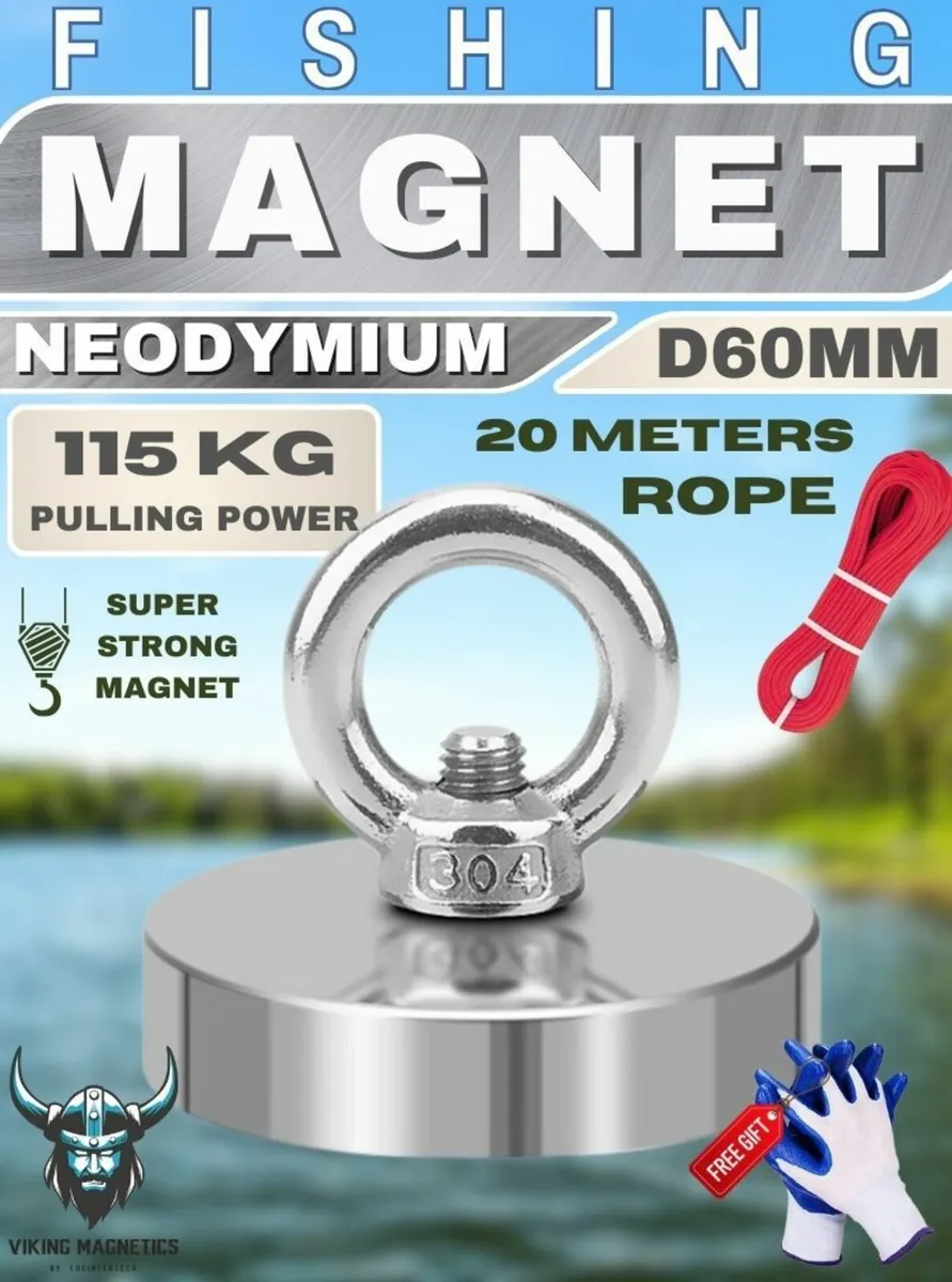 115kg Magnet Fishing Set New In Box Neodymium Kit - Image 1